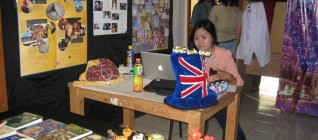 Posters and displays on British culture