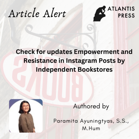 Check for updates Empowerment and Resistance in Instagram Posts by Independent Bookstores Authors