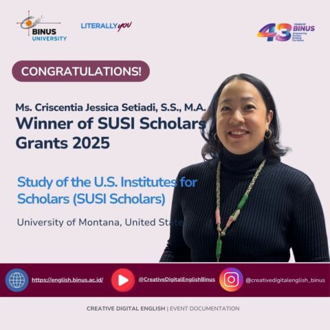 Ms. Criscentia Jessica Setiadi – Winner of SUSI for Scholars 2025